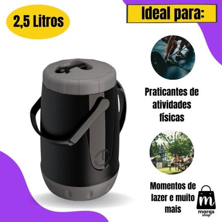 Imagem de Garrafa Água 2,5 Litros Jarra Copo Térmico Pavia Unitermi com Bico para Chimarrão Chá Café