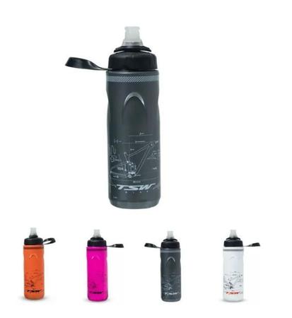 Imagem de Garrafa Bike Térmica Tsw Bico Inteligente 680Ml Nf Cinza