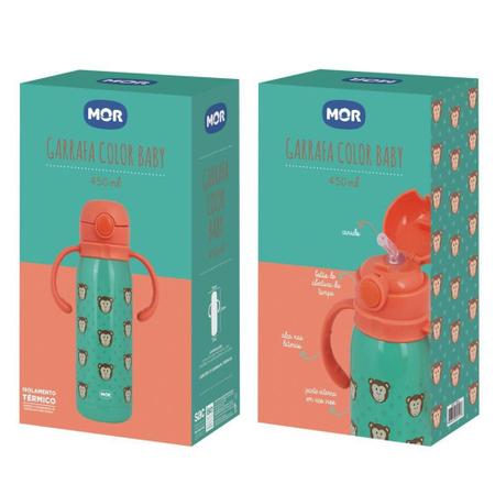 Garrafa Color Baby 450ml Macaquinho - MOR Imagem de Garrafa Color Baby 450ml Macaquinho - MOR