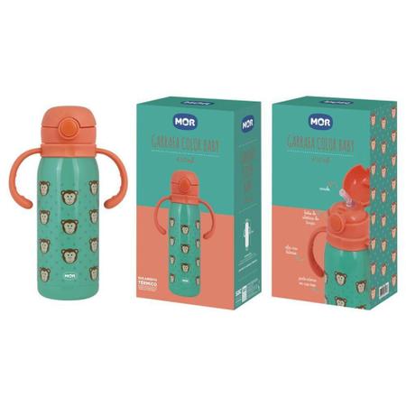 Garrafa Color Baby 450ml Macaquinho - MOR Imagem de Garrafa Color Baby 450ml Macaquinho - MOR