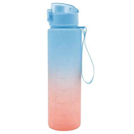 Imagem de Garrafa De Água Squeeze Plástico Com Medidor E Tampa 750 Ml