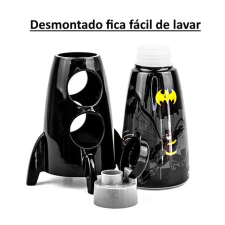 Imagem de Garrafa de Foguete Infantil Giratória do Batman 320ml Plasútil