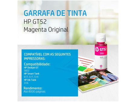 Imagem de Garrafa de Tinta HP Magenta GT52 Original