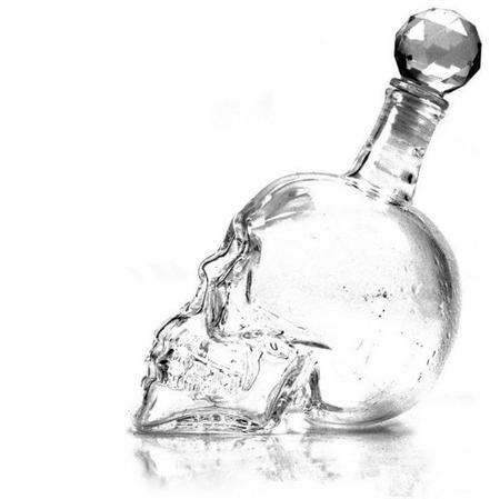 Imagem de Garrafa de vidro de cristal Creative Skull para decantador de vinho