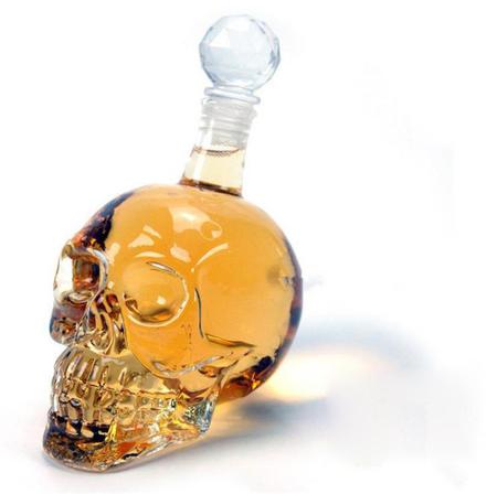Imagem de Garrafa de vidro de cristal Creative Skull para decantador de vinho