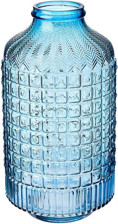 Imagem de Garrafa Decorativa Aimez de Vidro Azul Para Casa Sala Quarto