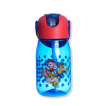 Garrafa Flip Patrulha Canina 400ml Infantil Com Canudo Azul - ZC Imagem de Garrafa Flip Patrulha Canina 400ml Infantil Com Canudo Azul