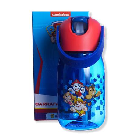 Garrafa Flip Patrulha Canina 400ml Infantil Com Canudo Azul - ZC Imagem de Garrafa Flip Patrulha Canina 400ml Infantil Com Canudo Azul