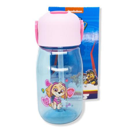 Garrafa Flip Patrulha Canina 400ml Infantil Com Canudo Rosa - ZC Imagem de Garrafa Flip Patrulha Canina 400ml Infantil Com Canudo Rosa