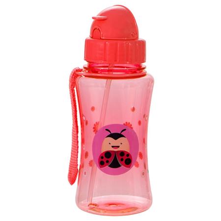 Imagem de Garrafa Infantil Plástico Squeeze com Canudo Silicone 400ml