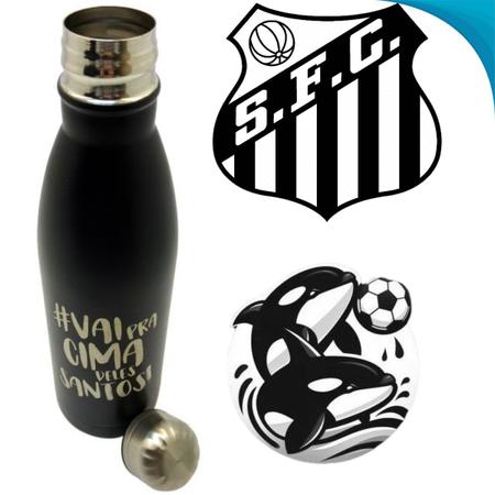 Imagem de Garrafa Inox 750ml Santos Perfeita Para Esportes Ideal Para Presente