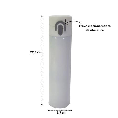 Imagem de Garrafa isotérmica aço inox trava vacuum cup 300 ml branco
