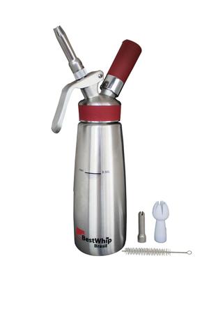 Garrafa Para Chantilly 500ml Gourmet Pro Inox Best Whip - BESTWHIP Imagem de Garrafa Para Chantilly 500ml Gourmet Pro Inox Best Whip