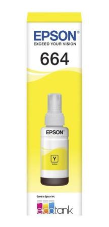 Imagem de Garrafa Refil De Tinta Para Impressora Original Epson T664420 Amarelo 70ml