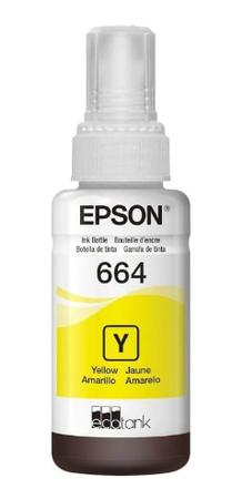 Imagem de Garrafa Refil De Tinta Para Impressora Original Epson T664420 Amarelo 70ml