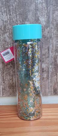 Imagem de Garrafa Squeeze De Plastico As Parede Dupla Glitter E Tampa Weeze Colors 500Ml - WEEZE