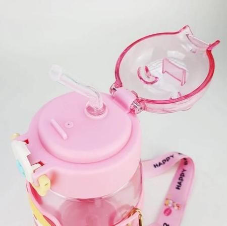 Imagem de Garrafa Squeeze Infantil Ursinho com Alça 600 ml. HM-490