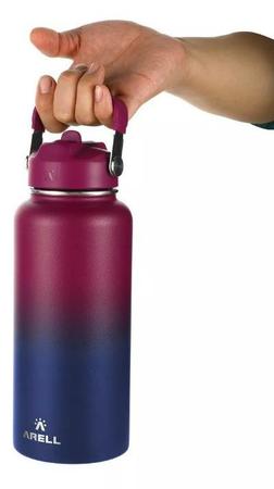 Imagem de Garrafa straw flask 946ml wild violet fitness, academia, camping, treino