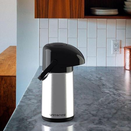 Garrafa Térmica 600Ml Bomba De Pressão Com Alça - Unitermi Imagem de Garrafa Térmica 600Ml Bomba De Pressão Com Alça