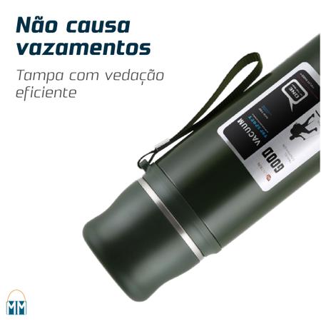 Imagem de Garrafa Térmica 800ml Com Dupla Camada Inox Squeeze Viagem Camping Academia Trilha Portátil Linha Premium