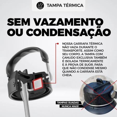Imagem de Garrafa Térmica Arell Straw Time Flamengo Urubu Luxo 956ml