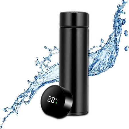 Garrafa Térmica C/Sensor De Temperatura Em Led Café, Água Imagem de Garrafa Térmica C/Sensor De Temperatura Em Led Café, Água