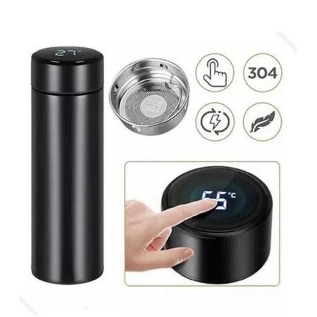 Garrafa Térmica C/Sensor De Temperatura Em Led Café, Água Imagem de Garrafa Térmica C/Sensor De Temperatura Em Led Café, Água