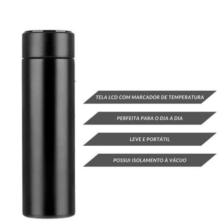 Garrafa Térmica C/Sensor De Temperatura Em Led Café, Água Imagem de Garrafa Térmica C/Sensor De Temperatura Em Led Café, Água