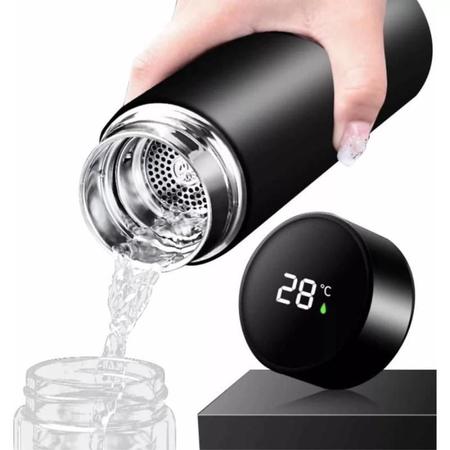 Garrafa Térmica C/Sensor De Temperatura Em Led Café, Água Imagem de Garrafa Térmica C/Sensor De Temperatura Em Led Café, Água