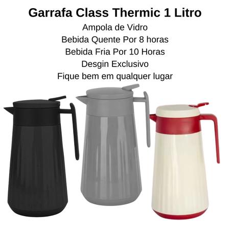 Imagem de Garrafa Térmica Café Chimarrão Quente 1L Cinza Dubai