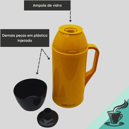 Imagem de Garrafa Térmica de 1 Litro Roma Unitermi Café Leite Chá Água Tereré Chimarrão