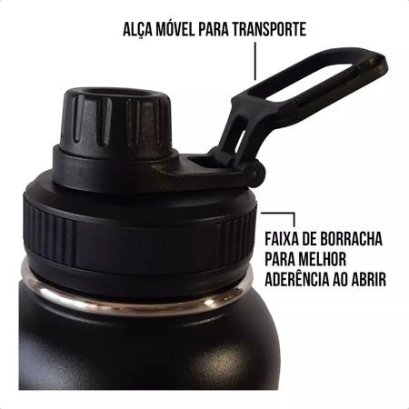 Imagem de Garrafa Térmica Esportiva Academia Parede Dupla 946ml Inox