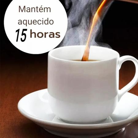 Imagem de Garrafa termica grande vernelha para Chá Mate Café Suco Água 1l não pinga