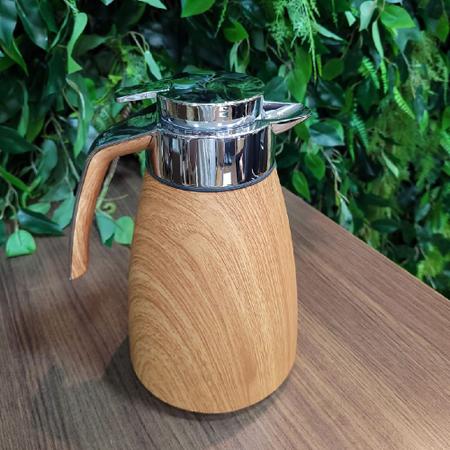 Garrafa Termica Luxuosa Para Cafe Cha Luxo De Mesa Cor Prata E Dourado