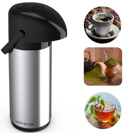 Garrafa Térmica Para Café Chá Inoxidável Ampola Inox 900ml Preto - Casa  Leora - Casa e Decoração