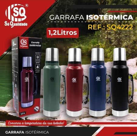 Imagem de Garrafa Térmica Inox 1,2l Dupla Camada Vácuo 24h ul