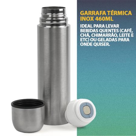 Garrafa Térmica Inox Dupla-Face 1 LITRO para Café e Chá 