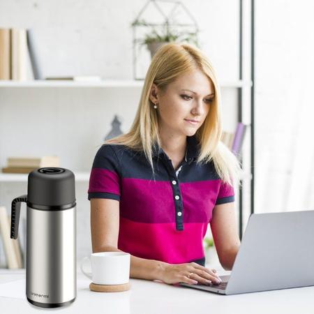 Imagem de Garrafa Térmica Inox Uniterm Roma 1 Litro Chá Café Leite