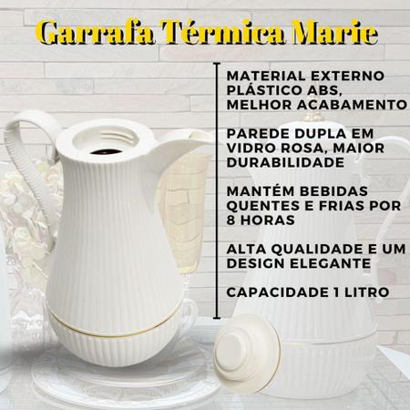 Garrafa Térmica Café Chá Paris Vermelha