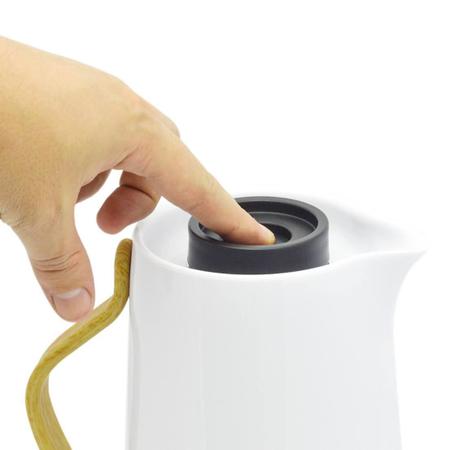 Garrafa Térmica Para Café Chá Cabo Curve 1L - Bon Gourmet Imagem de Garrafa Térmica Para Café Chá Cabo Curve 1L