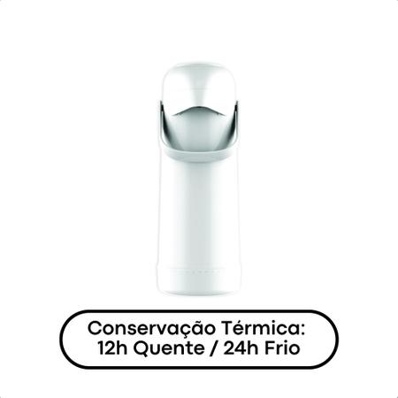 Imagem de Garrafa Térmica Pressão Magic Pump 1 Litro Branca Termolar - 8700BRA 54813