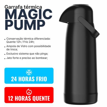 Imagem de Garrafa Térmica Pressão Magic Pump 1,8L Chá Café Termolar