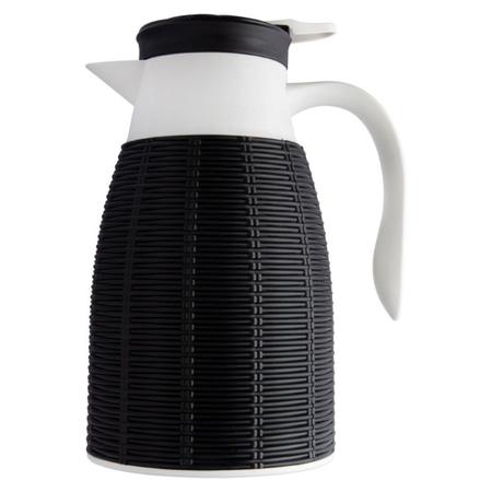 Garrafa Termica Cafe Luxo 1l De Plastico Rattan Marrom Lyor