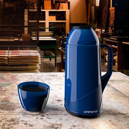 Garrafa térmica Unitermi Roma de vidro 0.5L - Azul Imagem de Garrafa térmica Unitermi Roma de vidro 0.5L - Azul