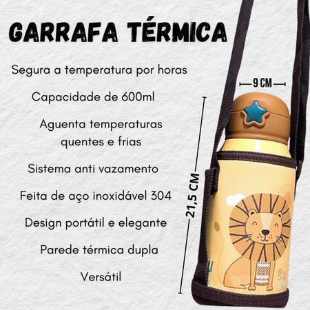Imagem de Garrafa Water Bottle Térmica Com Canudo, Copo E Alça 600Ml