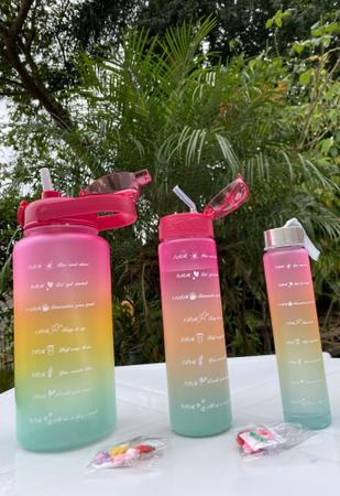 Garrafas de Água Squeeze (kit com 3 peças) - Alm - Squeeze