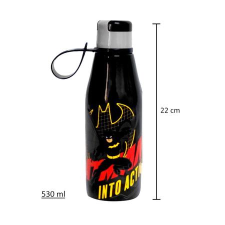 Garrafinha do Batman com tampa Abre Fácil 530ml 1 unidade - Plasútil Imagem de Garrafinha do Batman com tampa Abre Fácil 530ml 1 unidade