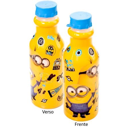 Imagem de Garrafinha Hidratação Adulto Infantil Minions 500ml Tampa Rosqueada - 1 unidade