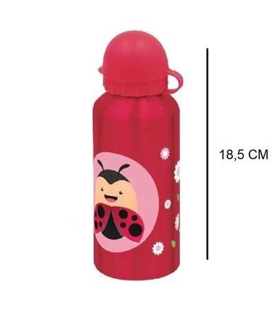 Imagem de Garrafinha Squeeze Alumínio Infantil 400 ML Joaninha