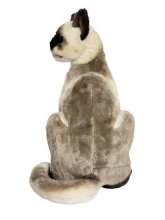 Pelúcia Gato Realista Siamês 30cm - Shoptoys Brinquedos e Colecionáveis